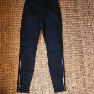 J Brand Dark Blue Skinny Jeans Classy Sz 25 W/ Ankle Zippers Dressy